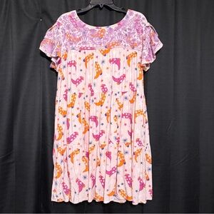 Layerz Clothing Embroidered Boots Dress